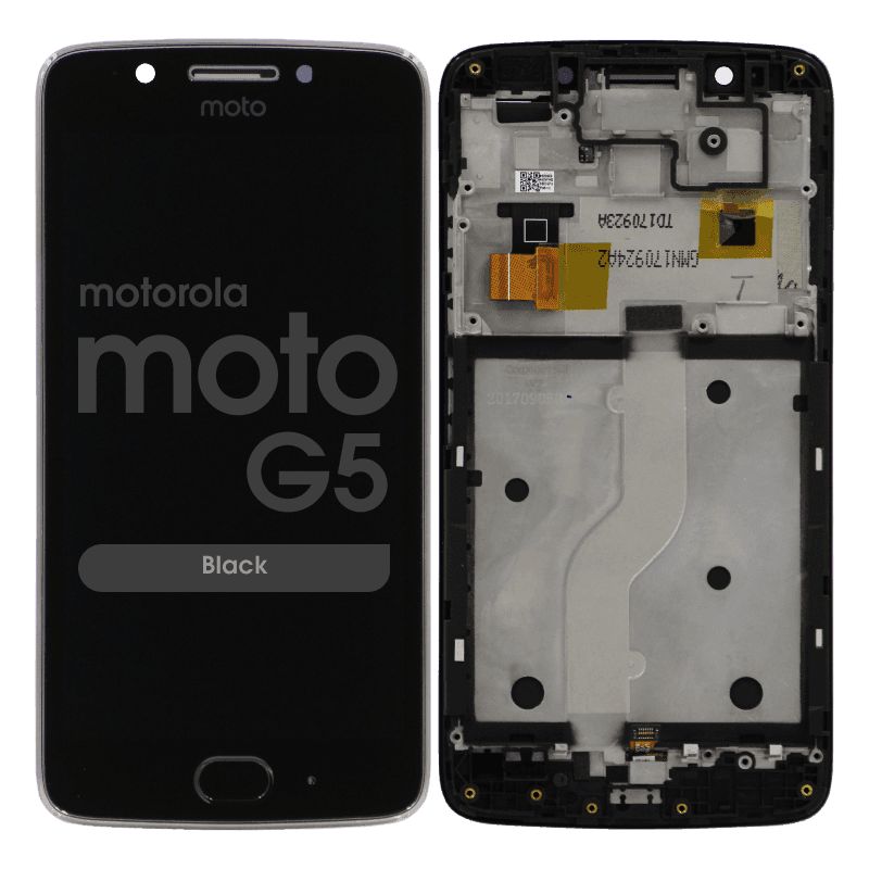 LCD Screen and Digitizer Assembly w/ Frame for Motorola Moto G5 (XT1670) (Black)