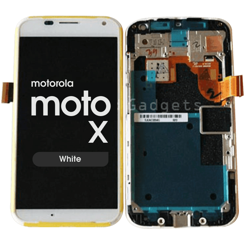 LCD Screen and Digitizer Assembly w/ Frame for Motorola Moto X (XT1060 / XT1058 / XT1056 / XT1053) (White)