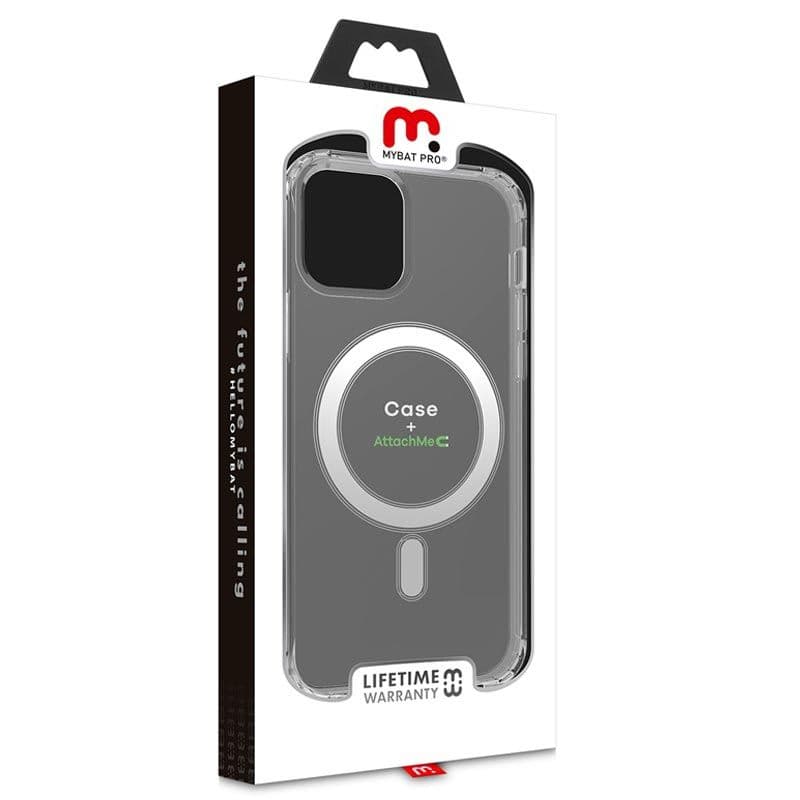 MyBat Pro - Fusion Hybrid Case Plus AttachMe with MagSafe Compatible for iPhone 12 / 12 Pro (Transparent Clear)