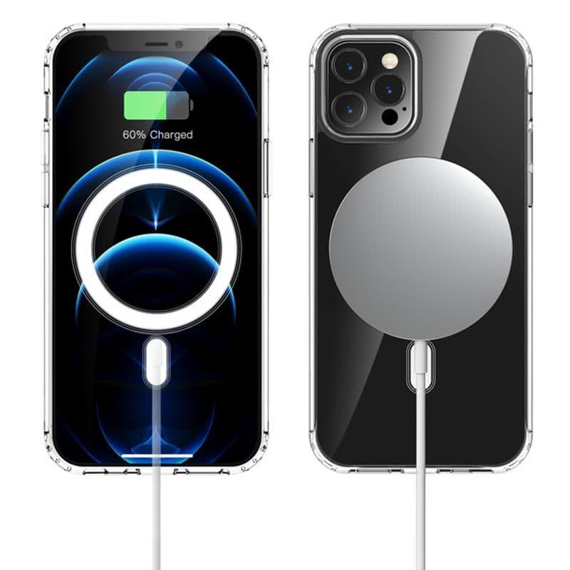 MyBat Pro - Fusion Hybrid Case Plus AttachMe with MagSafe Compatible for iPhone 12 / 12 Pro (Transparent Clear)