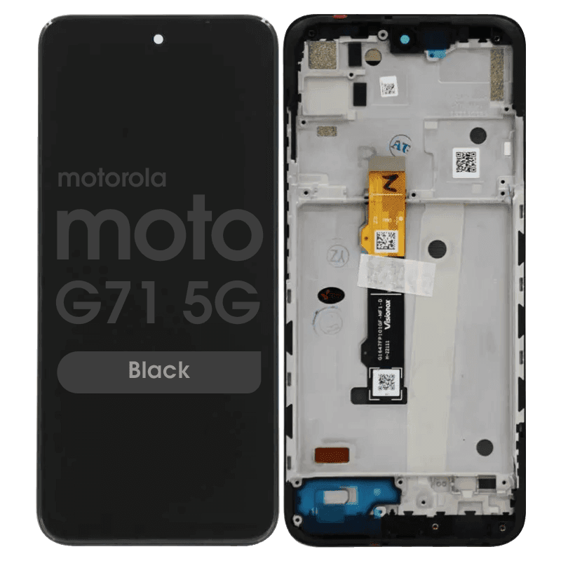 Service Pack - OLED Screen and Digitizer Assembly w/ Frame for Motorola Moto G71 5G (XT2169-1 / 2022) (Black)
