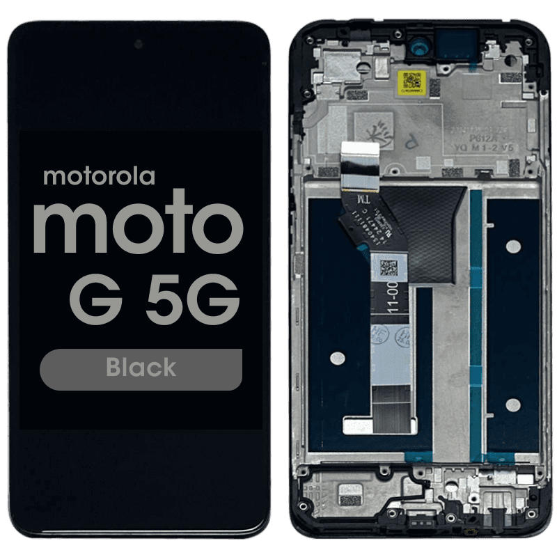 Refurbished - LCD Screen and Digitizer Assembly w/ Frame for Moto G 5G (XT2513 / 2025) (Black)