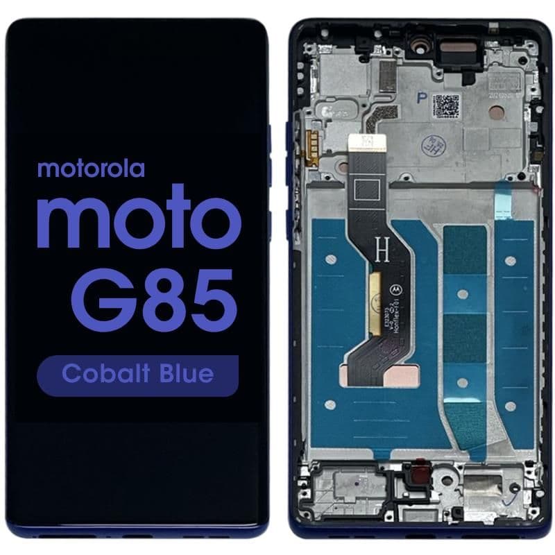 Refurbished- OLED Screen and Digitizer Assembly w/ Frame for Moto G85 (XT2427 / 2024) (Cobalt Blue)