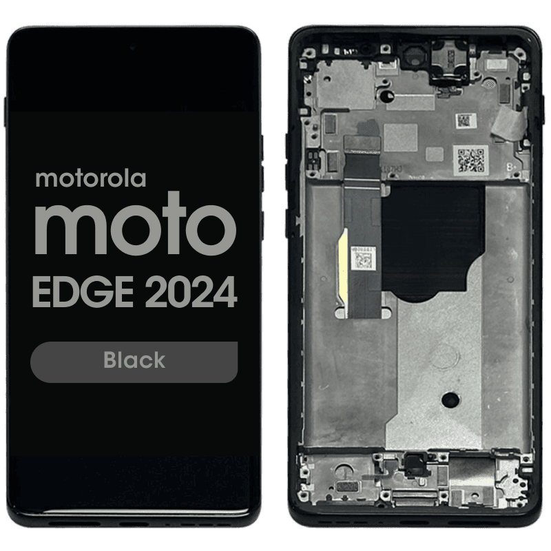 Refurbished - OLED Screen and Digitizer Assembly w/ Frame for Moto Edge (XT2405 / 2024) (Black)