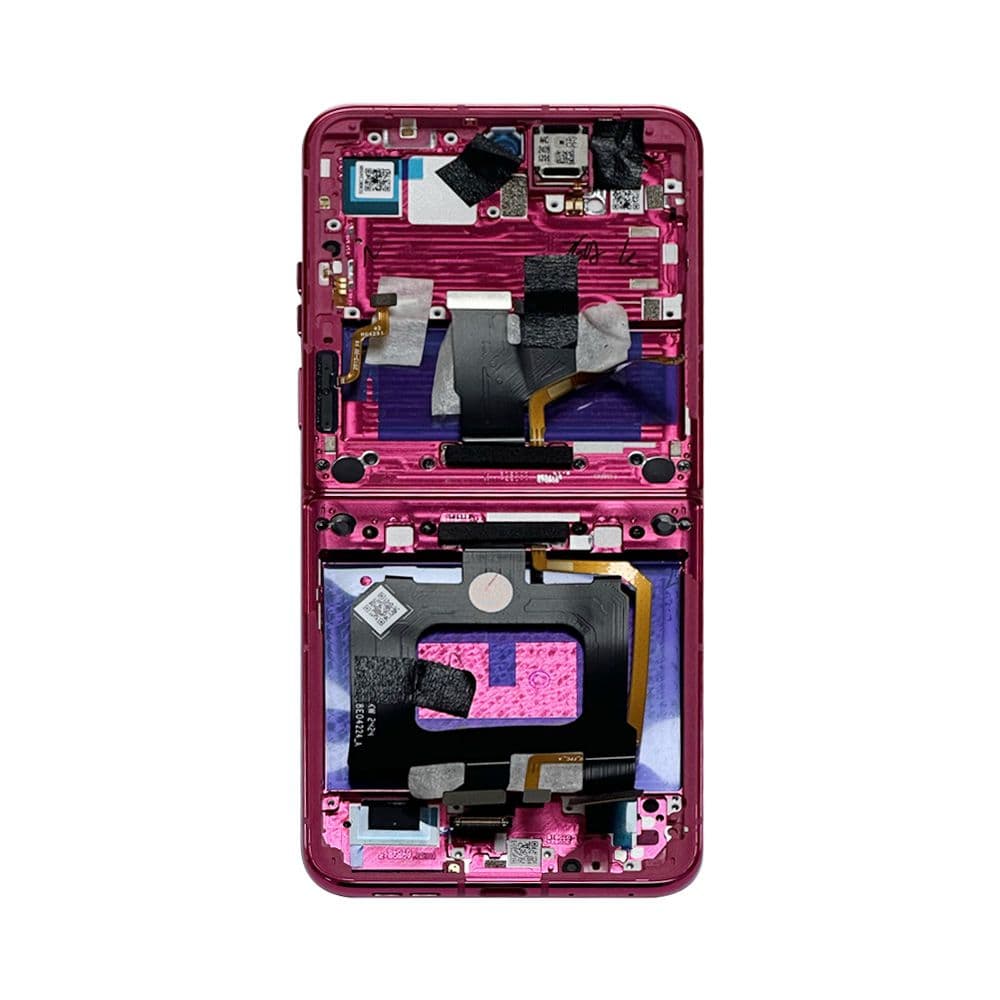 Refurbished - Inner OLED Screen and Digitizer Assembly w/ Frame for Motorola Moto Razr Plus / Razr 50 Ultra (XT2451 / 2024) (Hot Pink)