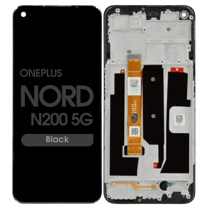 Refurbished - LCD Screen and Digitizer Assembly w/ Frame for OnePlus Nord N200 5G (Black)