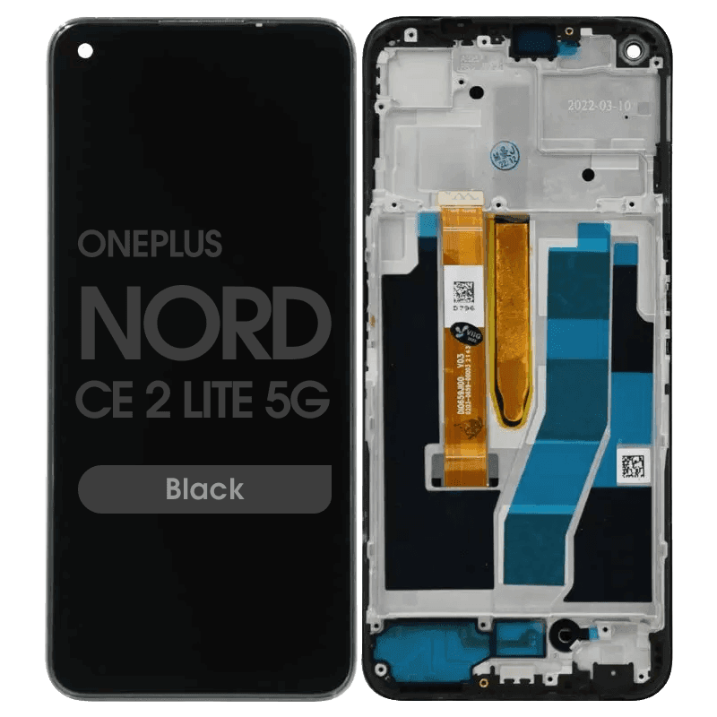 Refurbished - LCD Screen and Digitizer Assembly w/ Frame for OnePlus Nord CE 2 Lite 5G (Black)