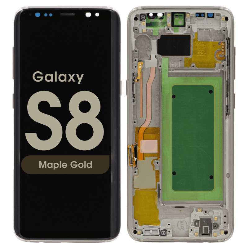 Refurbished - OLED Screen and Digitizer Assembly w/ Frame for Samsung Galaxy S8 (G950) (Maple Gold)