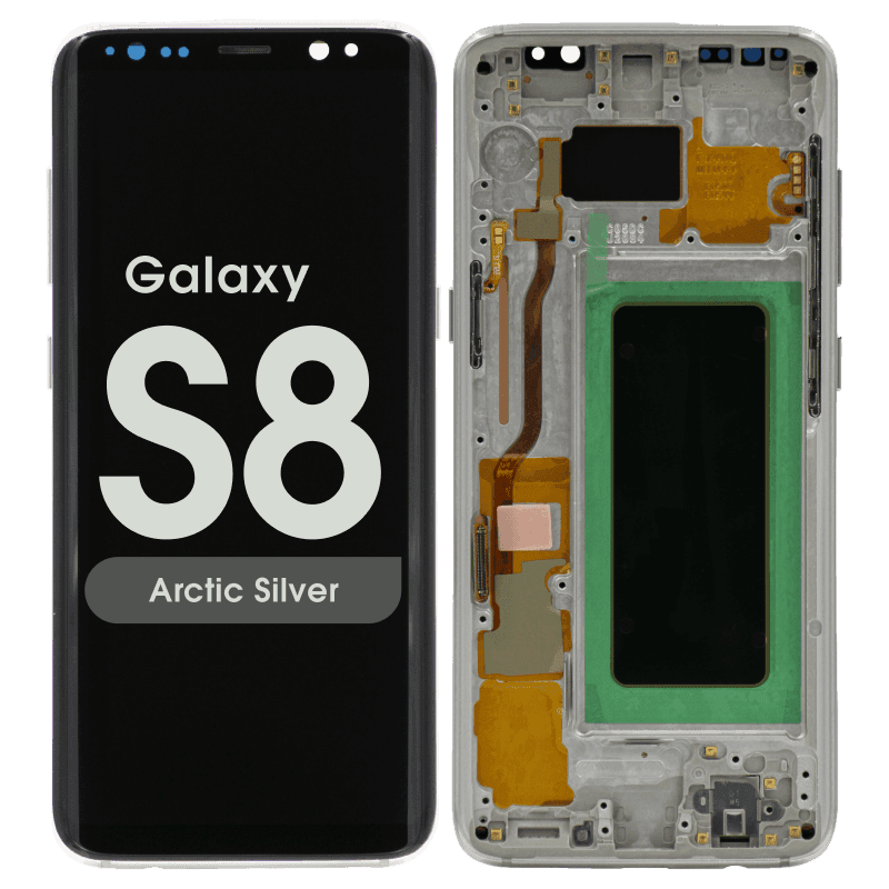 Refurbished - OLED Screen and Digitizer Assembly w/ Frame for Samsung Galaxy S8 (G950) (Arctic Silver)