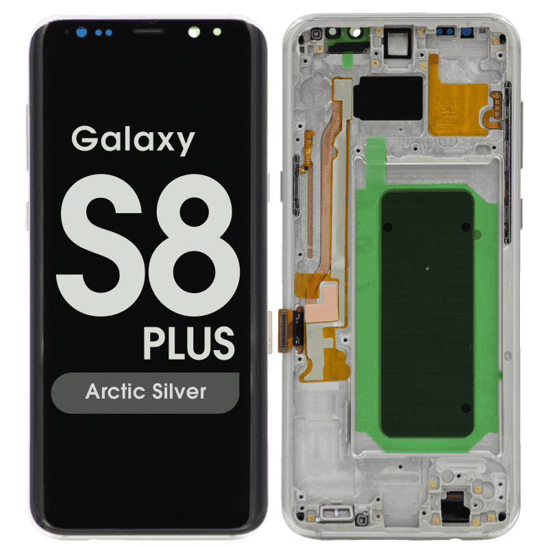 Refurbished - OLED Screen and Digitizer Assembly w/ Frame for Samsung Galaxy S8 Plus (G955) (Arctic Silver)