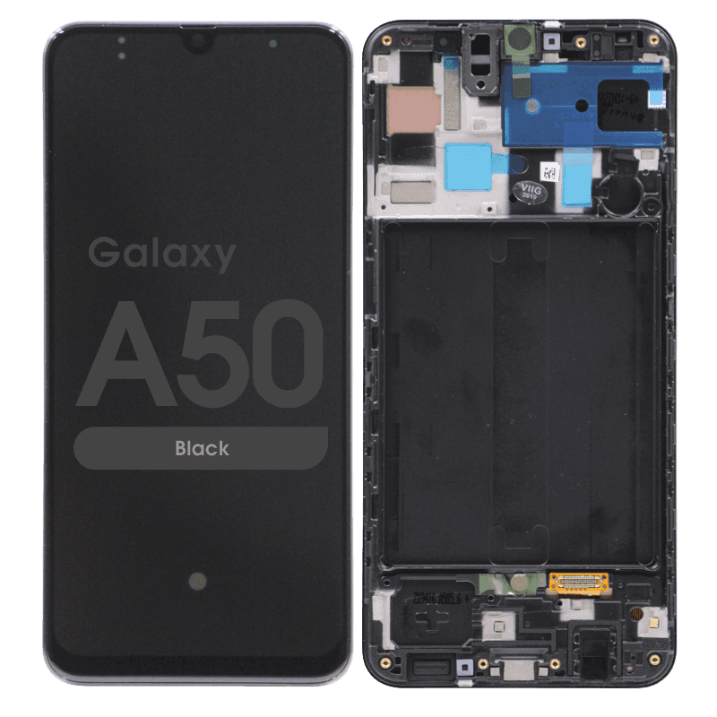 OLED Screen and Digitizer Assembly w/ Frame for Samsung Galaxy A50 (2019) (International) (Black)
