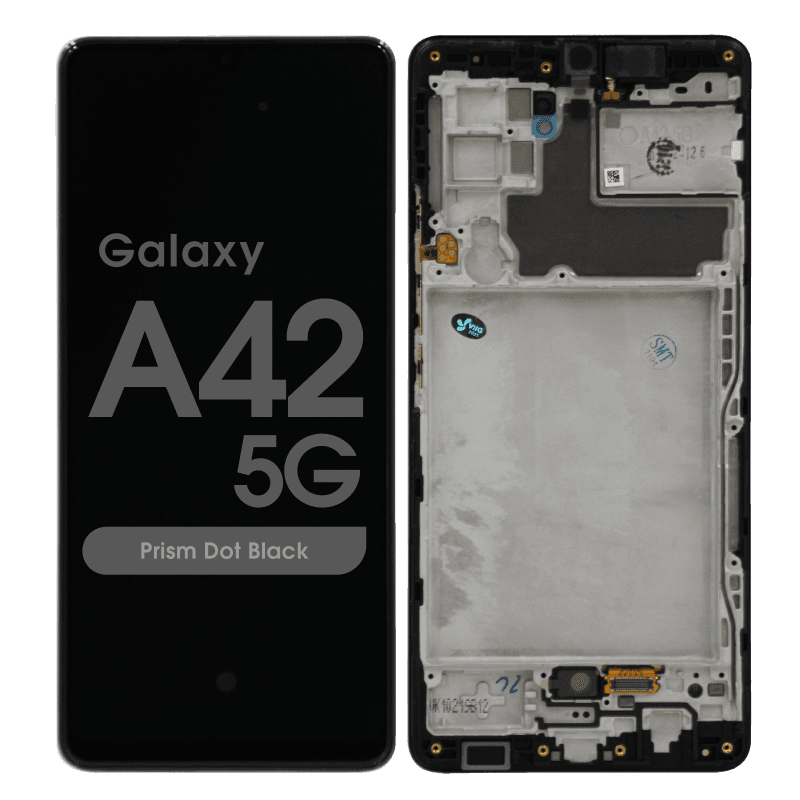 Refurbished - OLED Screen and Digitizer Assembly w/ Frame for Samsung Galaxy A42 5G (A426 / 2020) (Prism Dot Black)