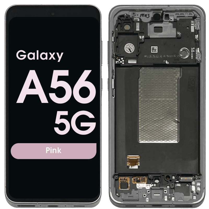 Refurbished - LCD Screen and Digitizer Assembly w/ Frame for Samsung Galaxy A56 5G (A566 / 2025) (Pink)