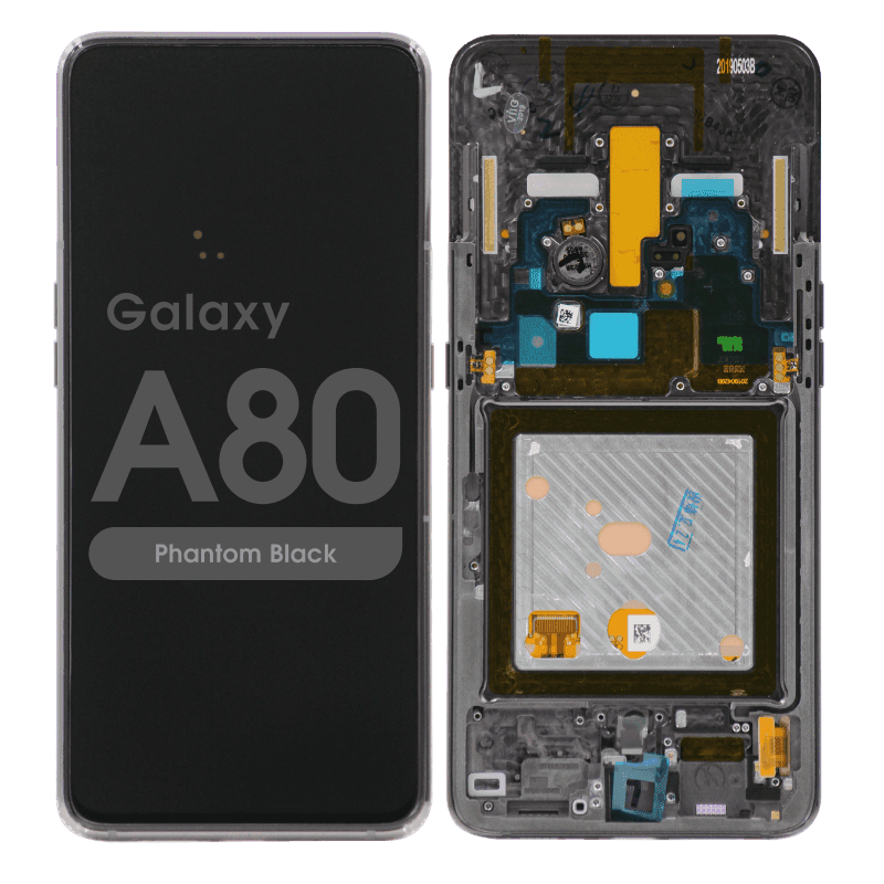 LCD Screen and Digitizer Assembly w/ Frame for Samsung Galaxy A80 (A805) (Phantom Black)