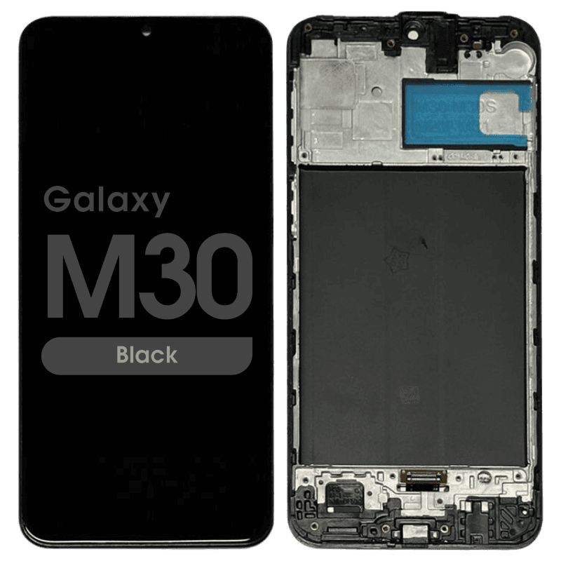 Aftermarket - Soft OLED Assembly w/ Frame for Samsung Galaxy M30 (M305 / 2019) (Black)