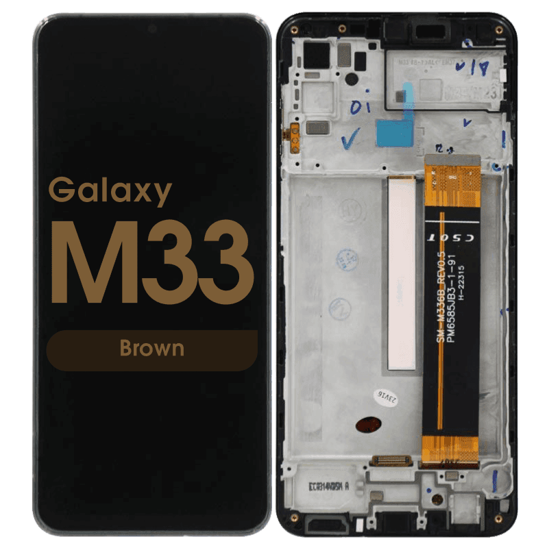 Refurbished - OLED Screen and Digitizer Assembly w/ Frame for Samsung Galaxy M33 (M336) (Brown)