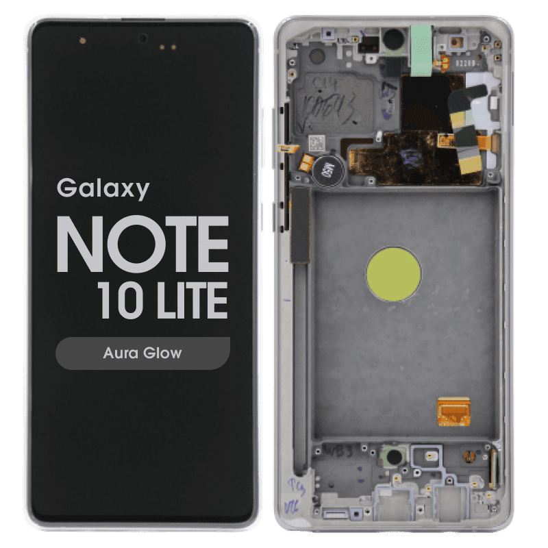 Service Pack - OLED Screen and Digitizer Assembly w/ Frame for Samsung Galaxy Note 10 Lite (N770) (Aura Glow)
