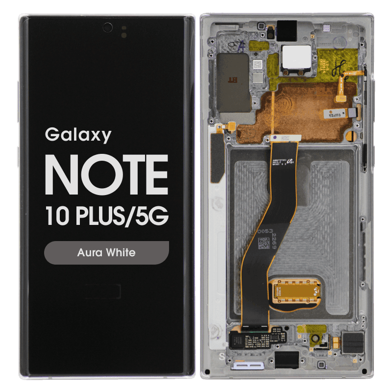 Service Pack - OLED Screen and Digitizer Assembly w/ Frame for Samsung Note 10 Plus / 5G (N975 / N976) (Aura White)