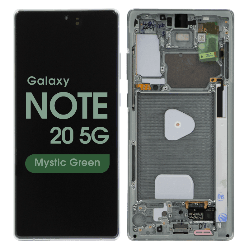 Service Pack - OLED Screen and Digitizer Assembly w/ Frame for Samsung Galaxy Note 20 5G (N980) (Mystic Green)