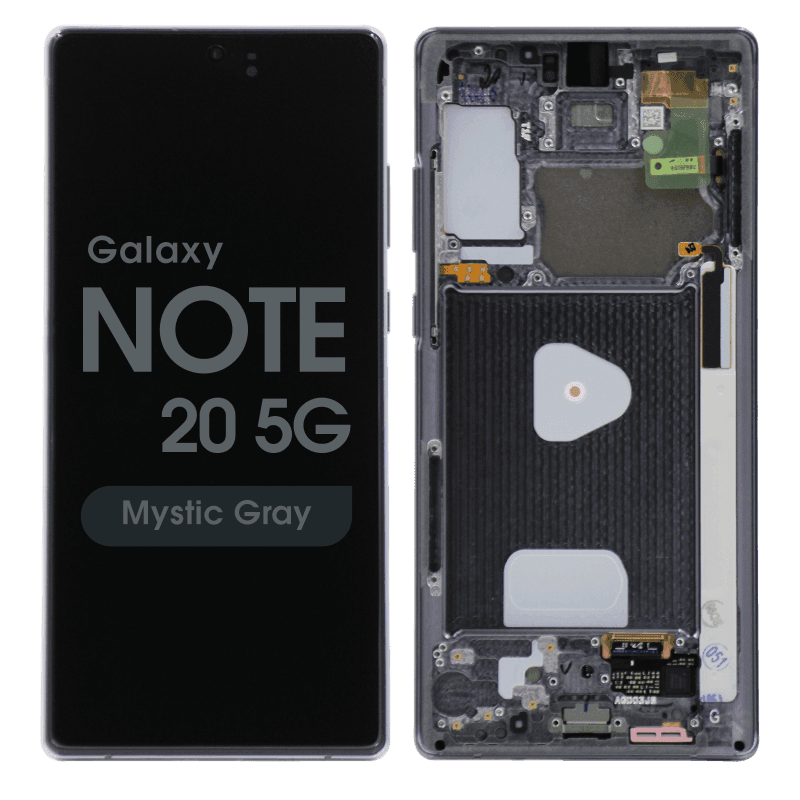 Service Pack - OLED Screen and Digitizer Assembly w/ Frame for Samsung Galaxy Note 20 5G (N980) (Mystic Gray)