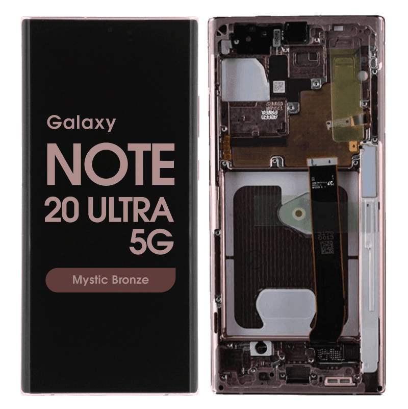 Service Pack - OLED Screen and Digitizer Assembly w/ Frame for Samsung Galaxy Note 20 Ultra 5G (N985 / N986) (Mystic Bronze)