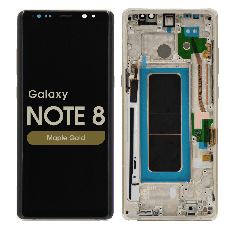 Refurbished - OLED Screen and Digitizer Assembly w/ Frame for Samsung Galaxy Note 8 (N950) (Maple Gold)