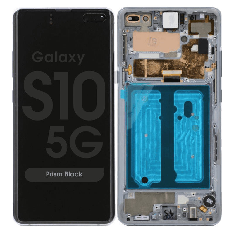 Refurbished - OLED Screen and Digitizer Assembly w/ Frame for Samsung Galaxy S10 5G (G977) (Prism Black)