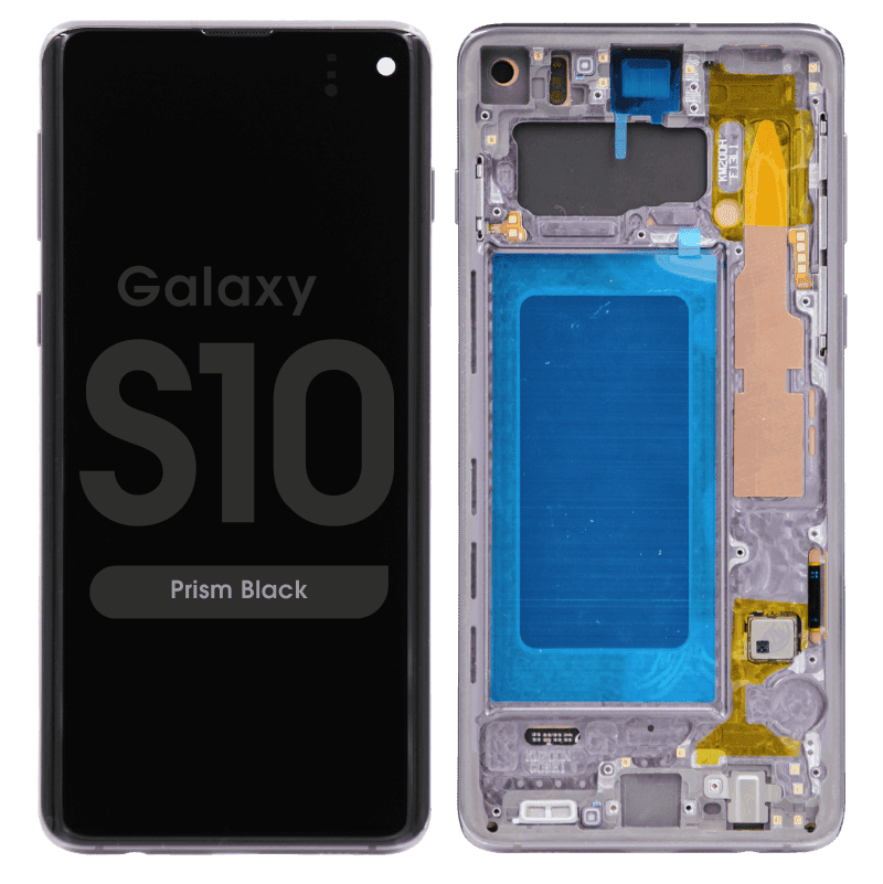 Refurbished - OLED Screen and Digitizer Assembly w/ Frame for Samsung Galaxy S10 (G973) (Prism Black)