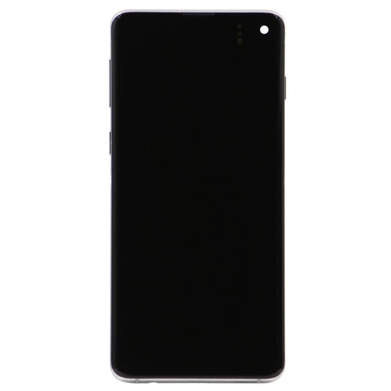 Refurbished - OLED Screen and Digitizer Assembly w/ Frame for Samsung Galaxy S10 (G973) (Prism White)
