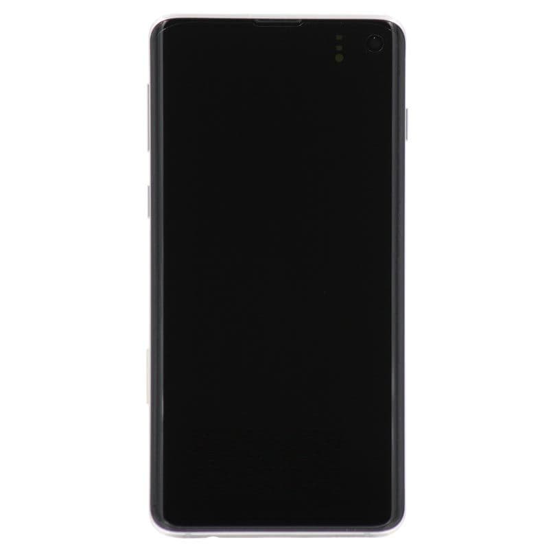 Service Pack - OLED Screen and Digitizer Assembly w/ Frame for Samsung Galaxy S10 (G973) (Prism White)