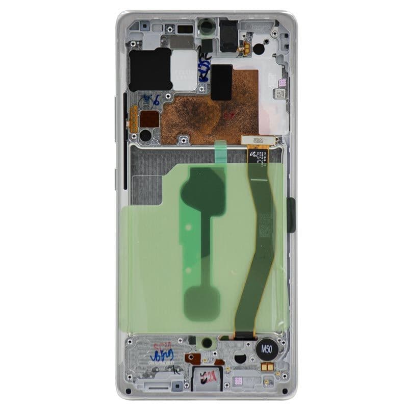 Service Pack - OLED Screen and Digitizer Assembly w/ Frame for Samsung Galaxy S10 Lite (G770) (Prism White)
