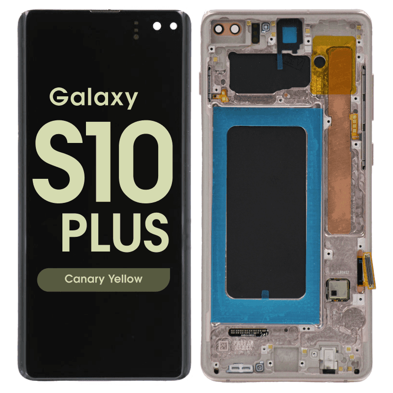 Refurbished - OLED Screen and Digitizer Assembly w/ Frame for Samsung Galaxy S10 Plus (G975) (Canary Yellow)
