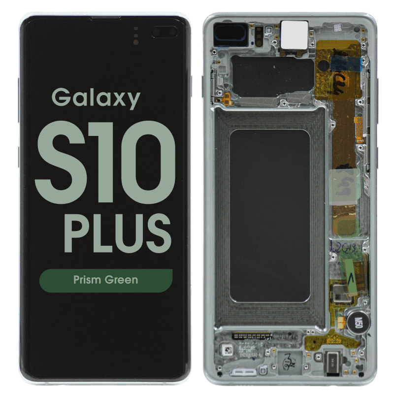 Service Pack - OLED Screen and Digitizer Assembly w/ Frame for Samsung Galaxy S10 Plus (G975) (Prism Green)