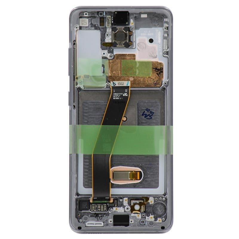 Refurbished - OLED Screen and Digitizer Assembly w/ Frame for Samsung Galaxy S20 (All Carriers except Verizon 5G UW) (G980) (Cosmic Gray)