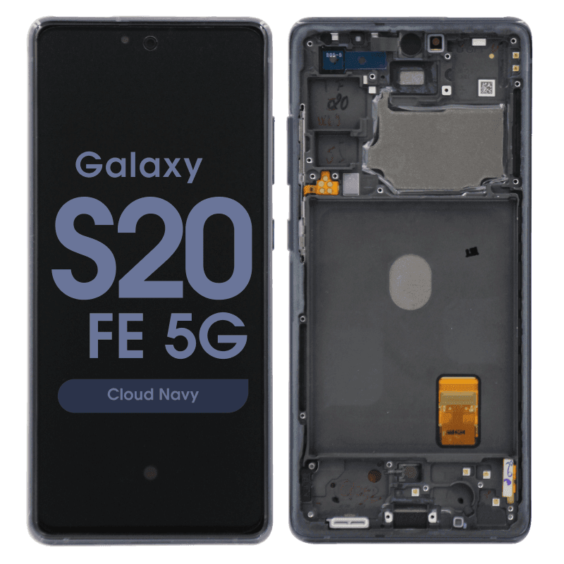 Service Pack - OLED Screen and Digitizer Assembly w/ Frame for Samsung Galaxy S20 FE 5G (G780 / G781) (Cloud Navy)