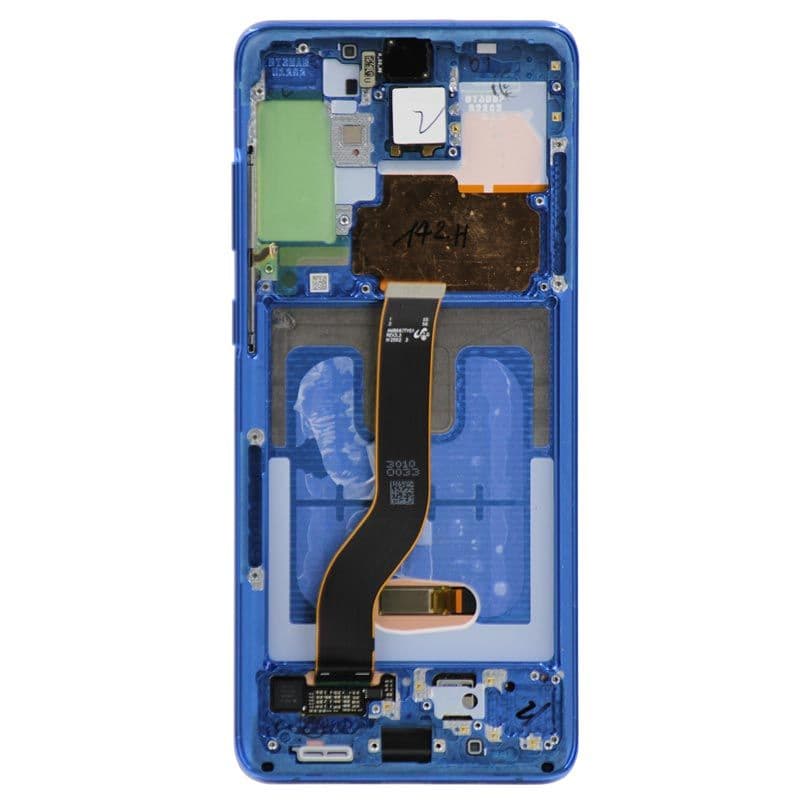 Service Pack - OLED Screen and Digitizer Assembly w/ Frame for Samsung Galaxy S20 Plus (G985) (Aura Blue)