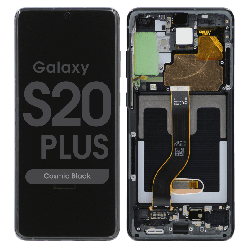 Service Pack - OLED Screen and Digitizer Assembly w/ Frame for Samsung Galaxy S20 Plus (G985) (Cosmic Black)