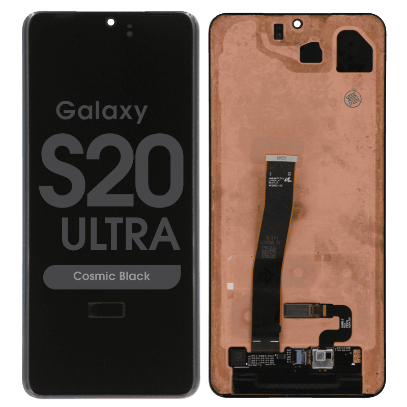 Refurbished - OLED Screen and Digitizer Assembly for Samsung Galaxy S20 Ultra (G988) (No Frame) (Cosmic Black)