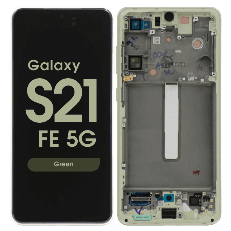 Service Pack - OLED Screen and Digitizer Assembly w/ Frame for Samsung Galaxy S21 FE 5G (G990) (Green)