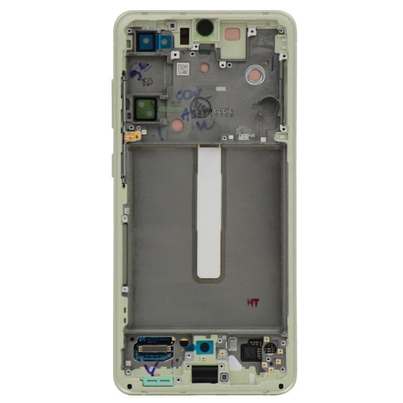 Service Pack - OLED Screen and Digitizer Assembly w/ Frame for Samsung Galaxy S21 FE 5G (G990) (Green)
