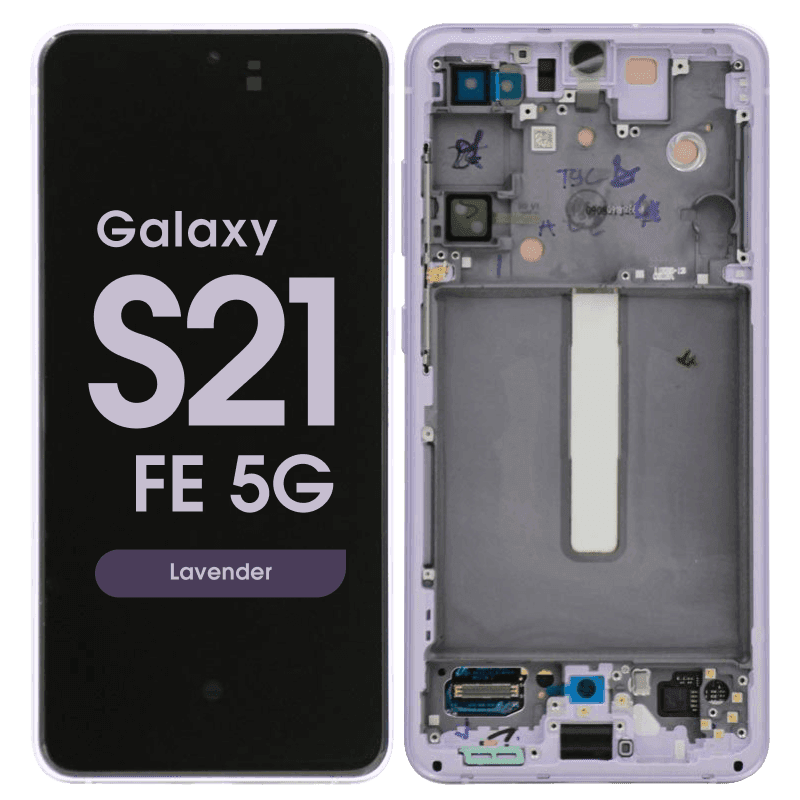 Service Pack - OLED Screen and Digitizer Assembly w/ Frame for Samsung Galaxy S21 FE 5G (G990B) (International Version) (Lavender)