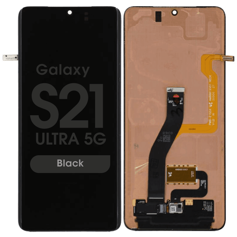 Service Pack - OLED Screen and Digitizer Assembly for Samsung Galaxy S21 Ultra 5G (G998) (No Frame) (Black)
