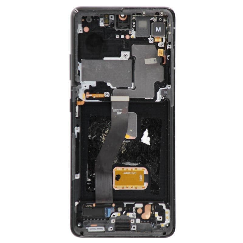 OEM Pull - OLED Screen and Digitizer Assembly w/ Frame for Samsung Galaxy S21 Ultra 5G (G998) (Must Transfer Antenna for Verizon) (Grade C) (Phantom Black)
