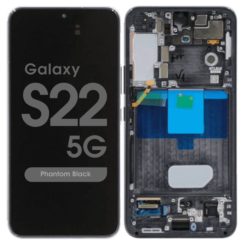 Service Pack - OLED Screen and Digitizer Assembly w/ Frame for Samsung Galaxy S22 5G (S901B) (International Version) (Phantom Black)