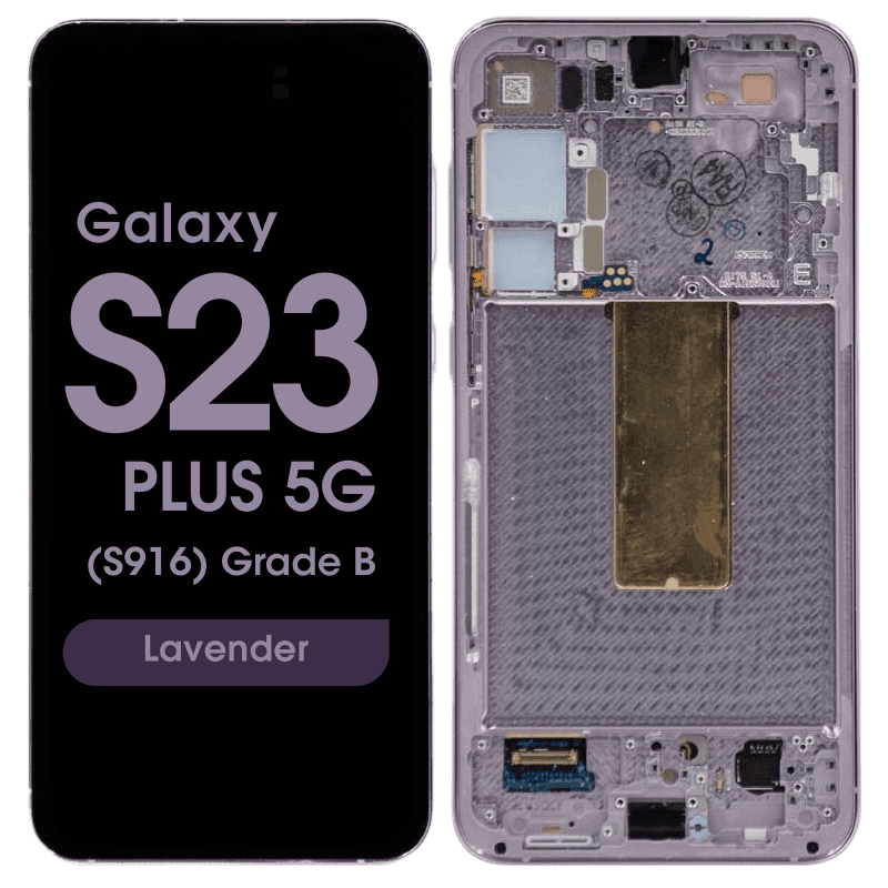 OEM Pull - OLED Screen and Digitizer Assembly w/ Frame for Samsung Galaxy S23 Plus 5G (S916) (Grade B) (Lavender)