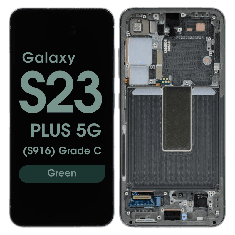 OEM Pull - OLED Screen and Digitizer Assembly w/ Frame for Samsung Galaxy S23 Plus 5G (S916) (Grade C) (Green)