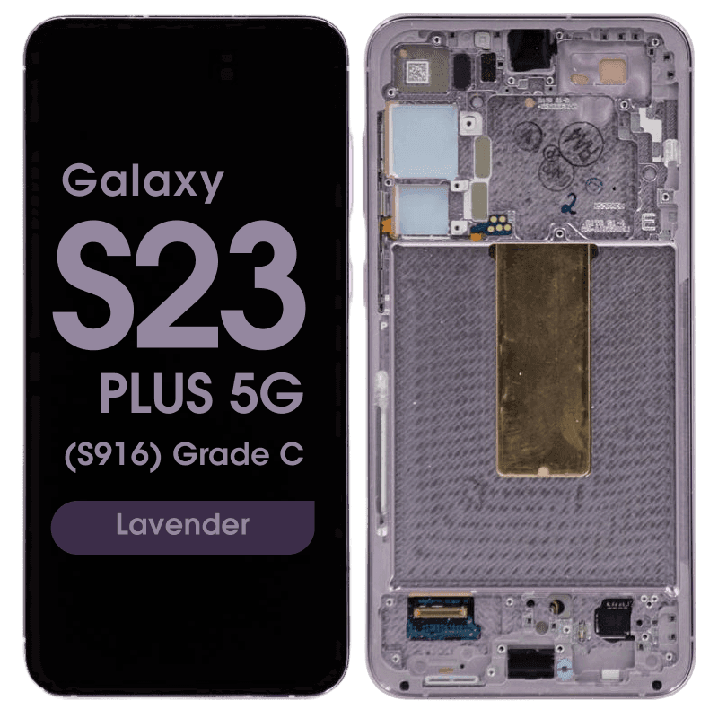 OEM Pull - OLED Screen and Digitizer Assembly w/ Frame for Samsung Galaxy S23 Plus 5G (S916) (Grade C) (Lavender)