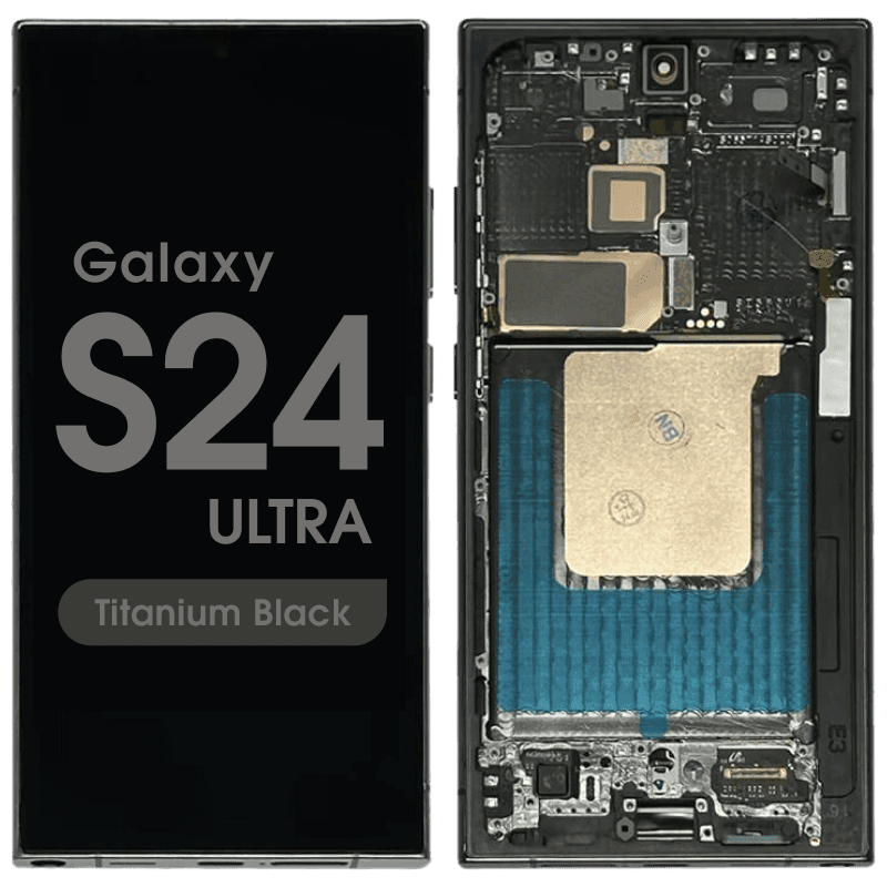 Refurbished - OLED Screen and Digitizer Assembly w/ Frame for Samsung Galaxy S24 Ultra (S928) (US / International Version) (Titanium Black)