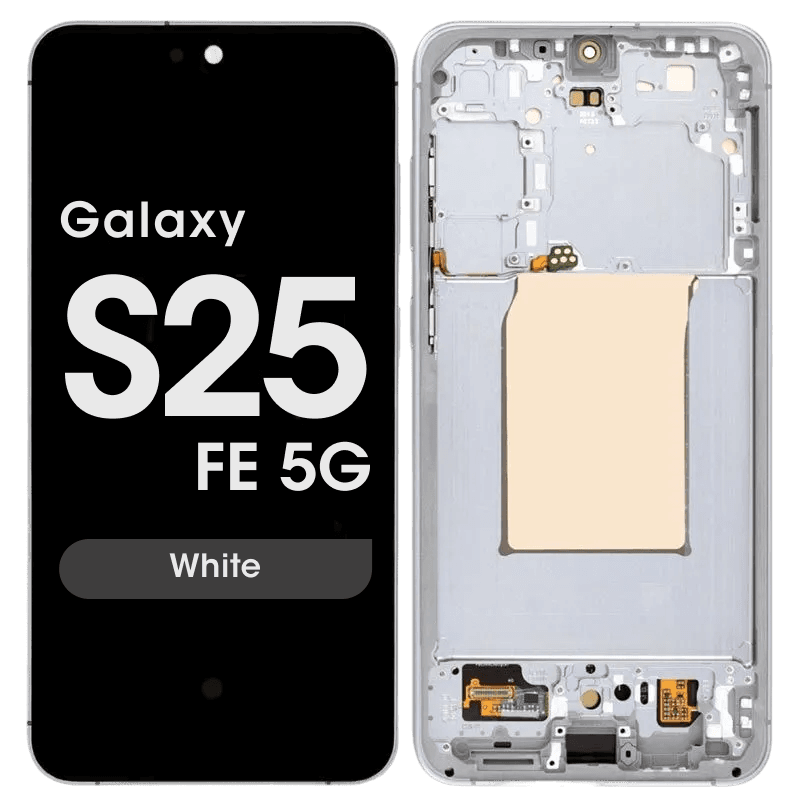 Refurbished - OLED Screen and Digitizer Assembly w/ Frame for Samsung Galaxy S25 FE 5G (S731) (US / International Version) (White)