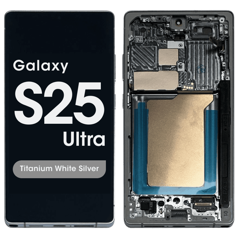 Refurbished - OLED Screen and Digitizer Assembly w/ Frame for Samsung Galaxy S25 Ultra (S938) (US / International Version) (Titanium White Silver / Titanium Silver Blue)
